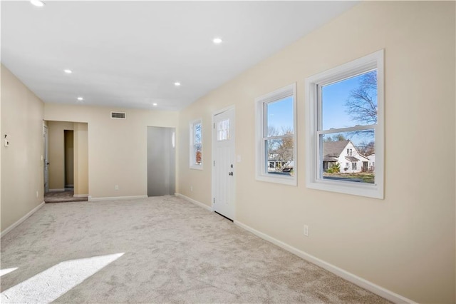 view of carpeted empty room