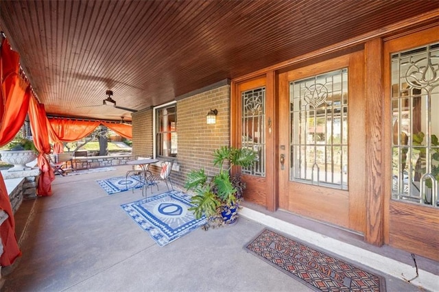 view of patio with covered porch