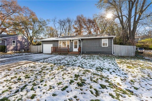 ranch-style house with a garage