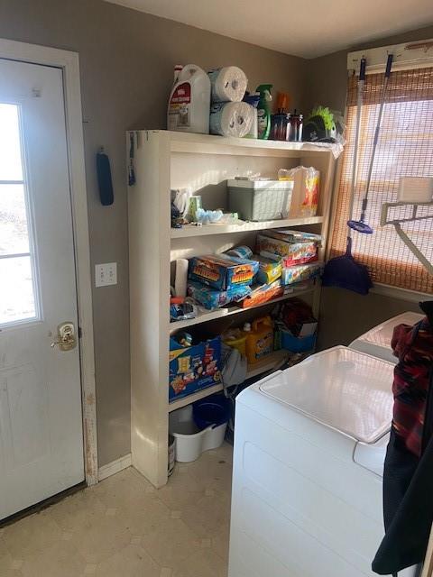 interior space with washer / clothes dryer