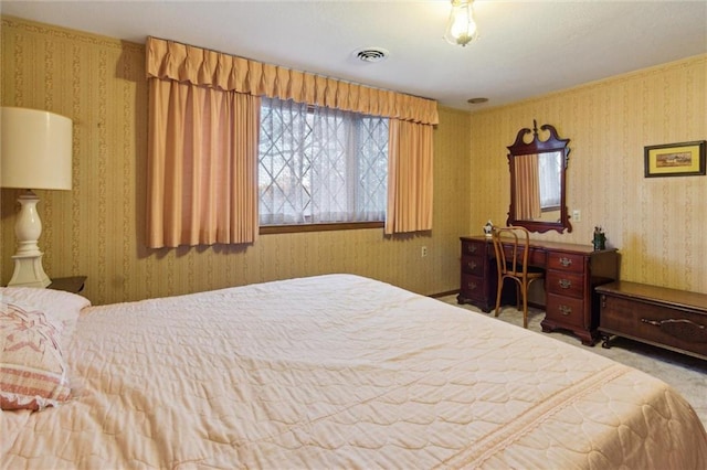 bedroom with carpet floors