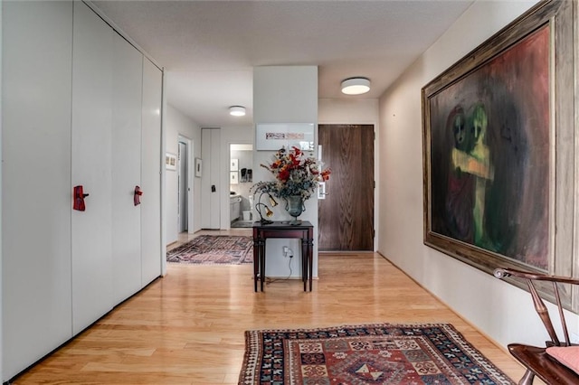 hallway featuring light hardwood / wood-style floors