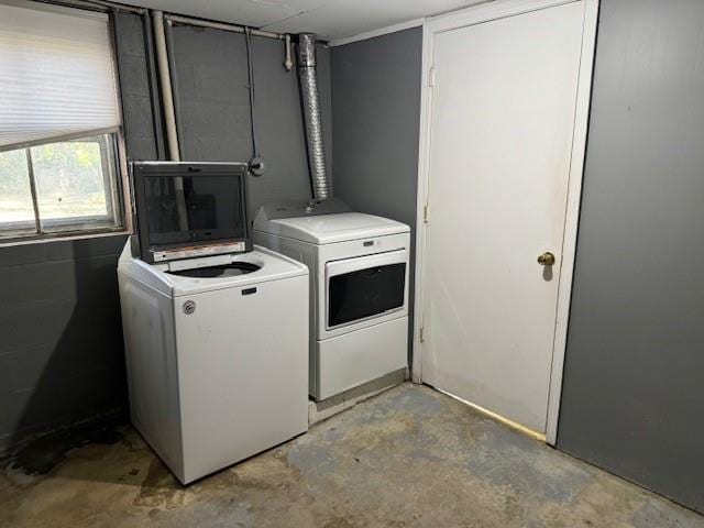 laundry room featuring washing machine and clothes dryer