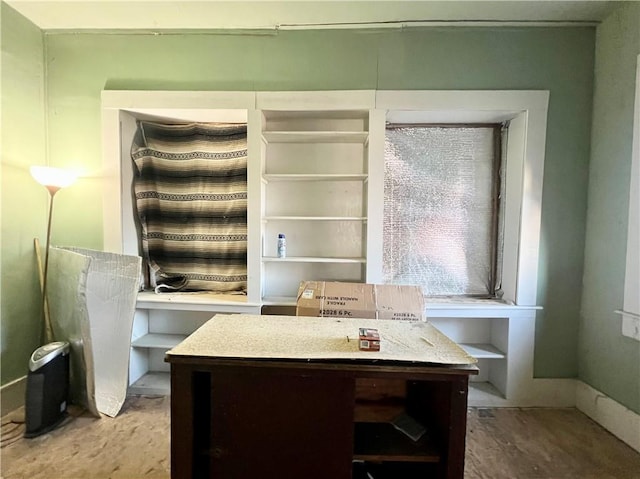 office area featuring wood-type flooring