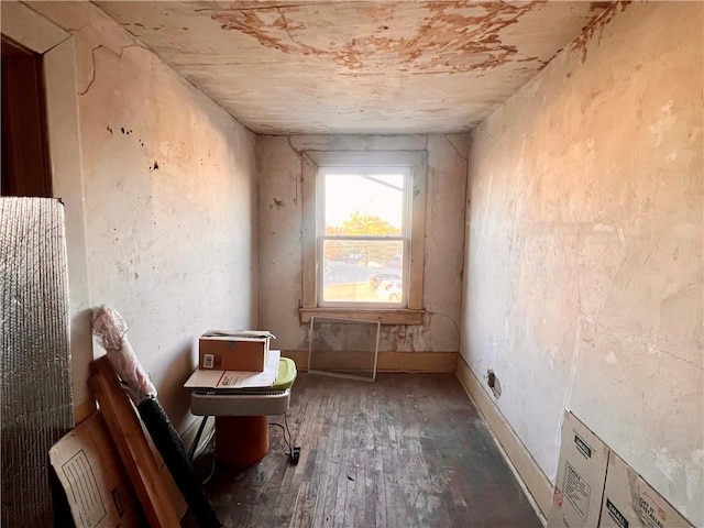 miscellaneous room featuring dark hardwood / wood-style flooring