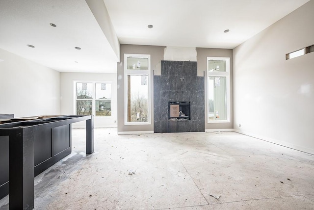 view of unfurnished living room