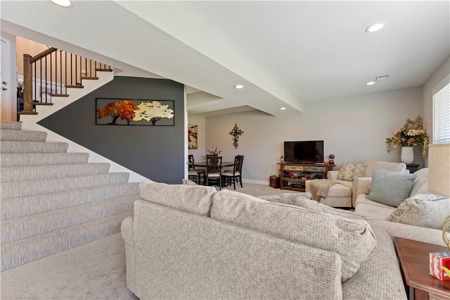 view of carpeted living room