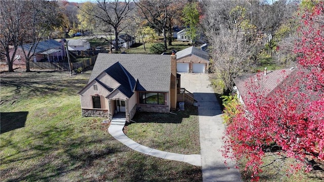 birds eye view of property