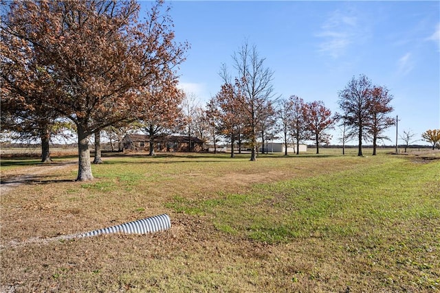 view of yard featuring a rural view