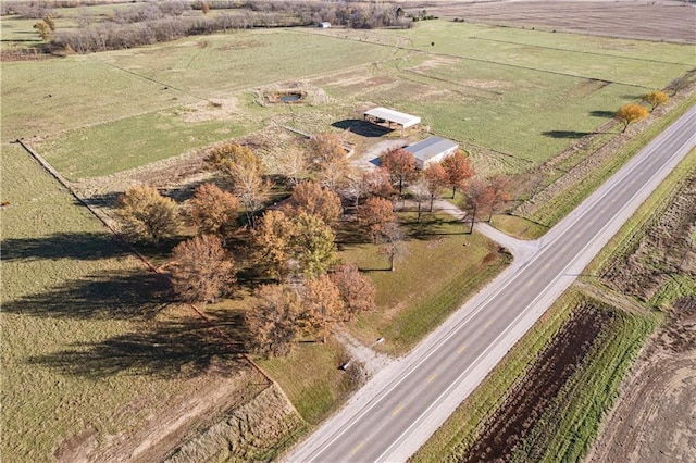 bird's eye view with a rural view