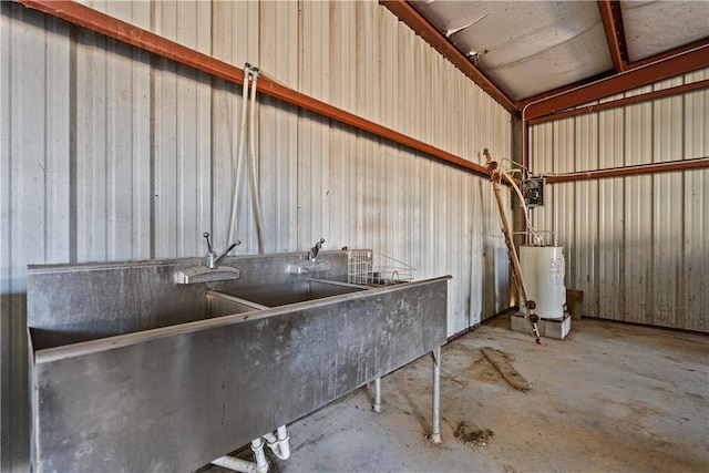 interior space featuring gas water heater