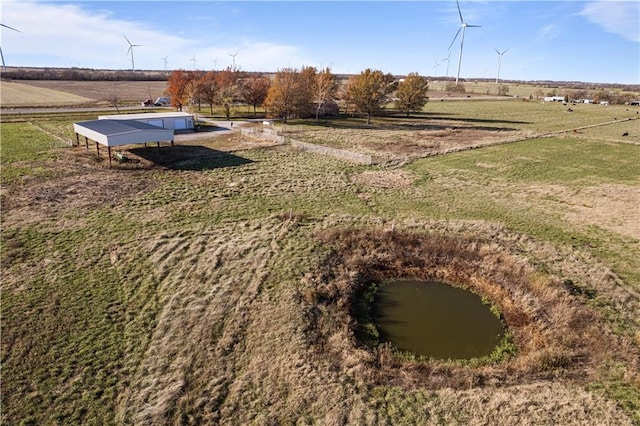 exterior space with a rural view