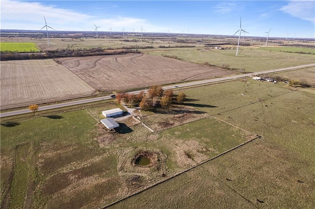 bird's eye view with a rural view