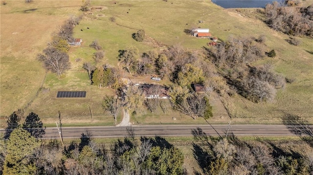 drone / aerial view with a rural view