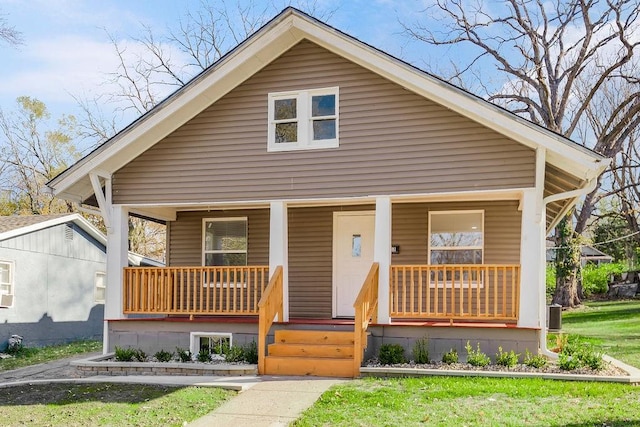 bungalow-style house featuring a porch