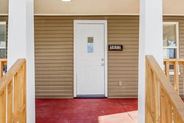 view of doorway to property