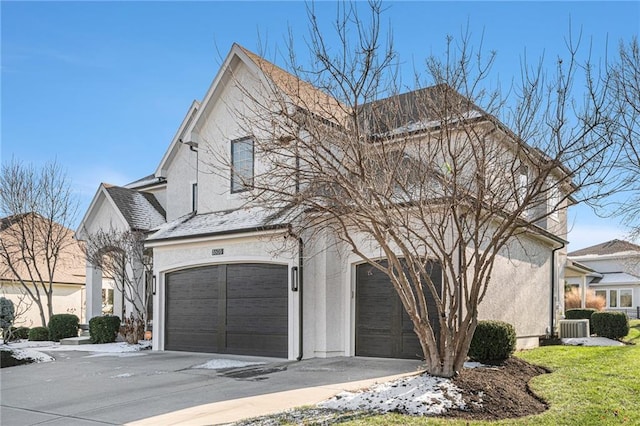 view of property featuring a garage