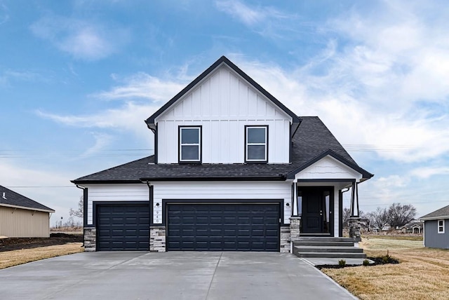 view of front of home featuring a garage