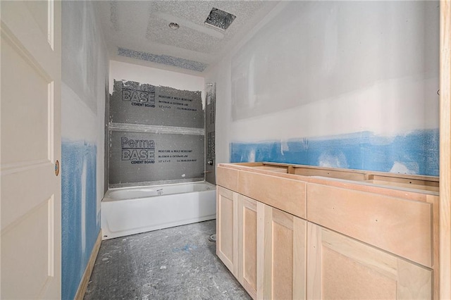 bathroom featuring concrete floors