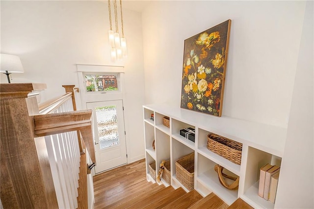 interior space with wood finished floors