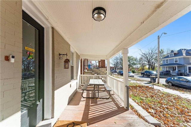 view of patio / terrace with a porch