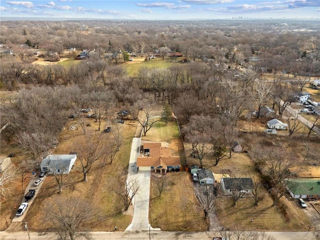 aerial view with a rural view