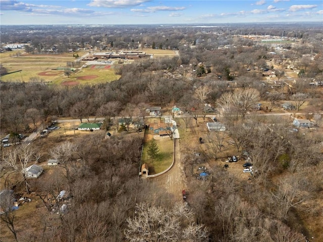 bird's eye view featuring a rural view