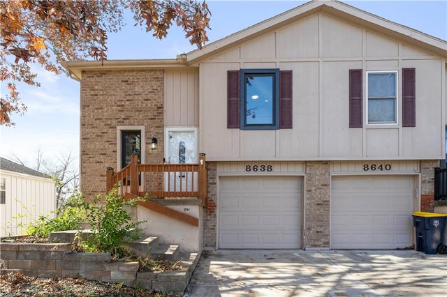 view of property with a garage