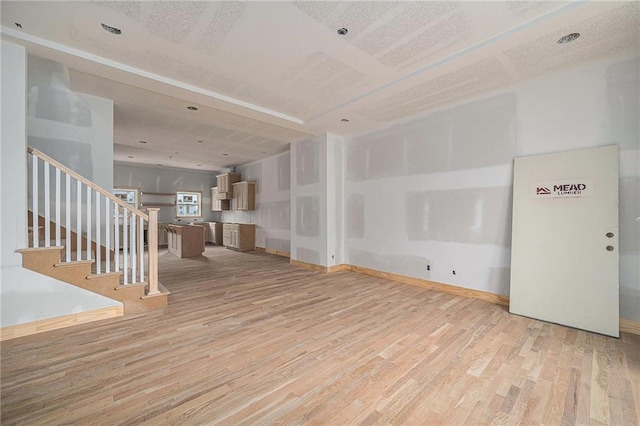 interior space featuring light wood-type flooring