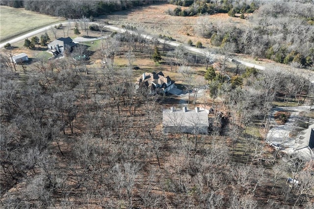 bird's eye view with a rural view