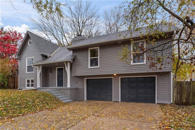 view of front of home featuring a garage