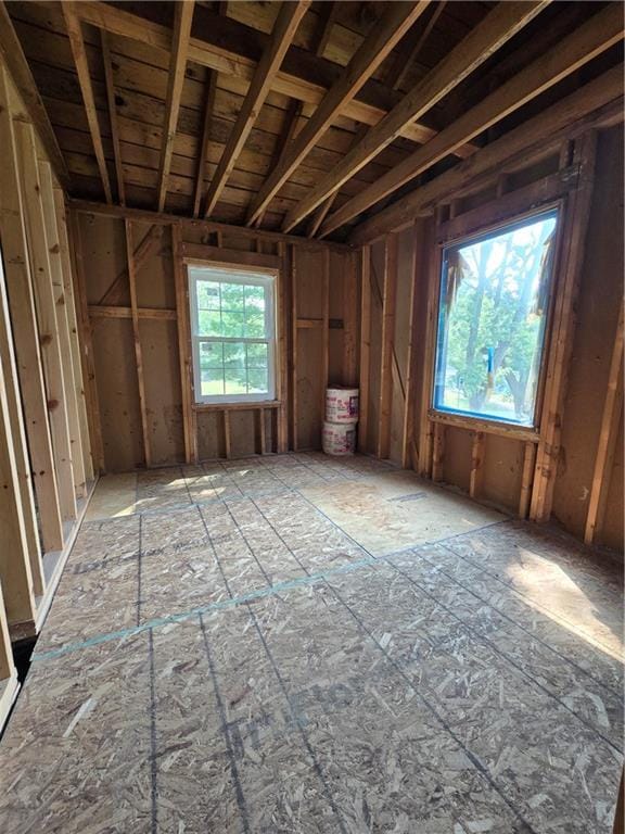 miscellaneous room featuring a wealth of natural light