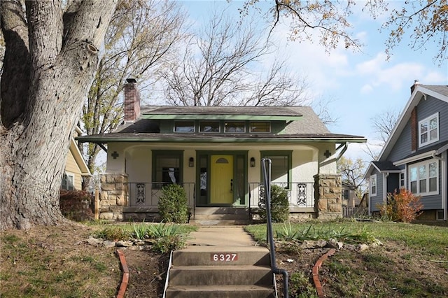 bungalow with a porch