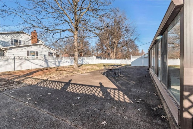 view of yard with a patio area