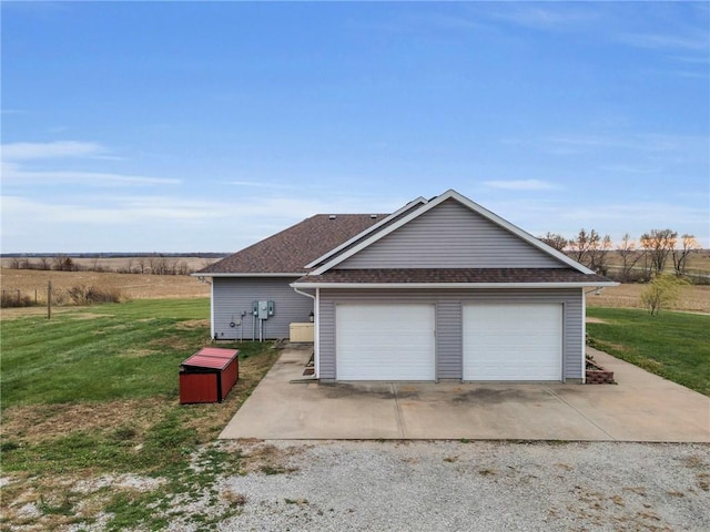 exterior space with a yard