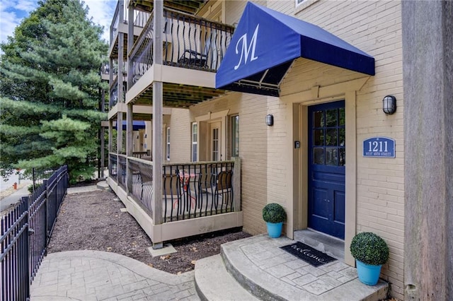 view of doorway to property