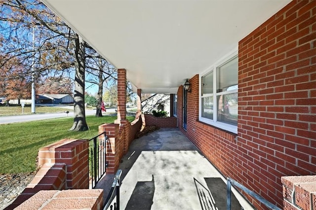 view of patio / terrace with a porch