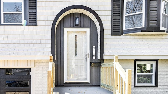 view of doorway to property