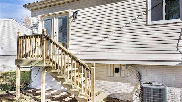 property entrance with cooling unit