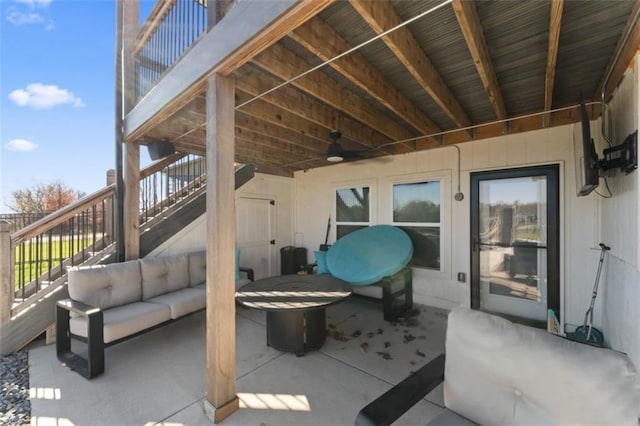 view of patio featuring outdoor lounge area