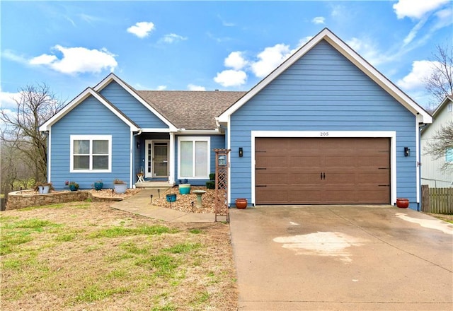 view of front of home featuring a garage