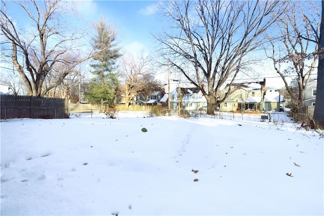 view of snowy yard