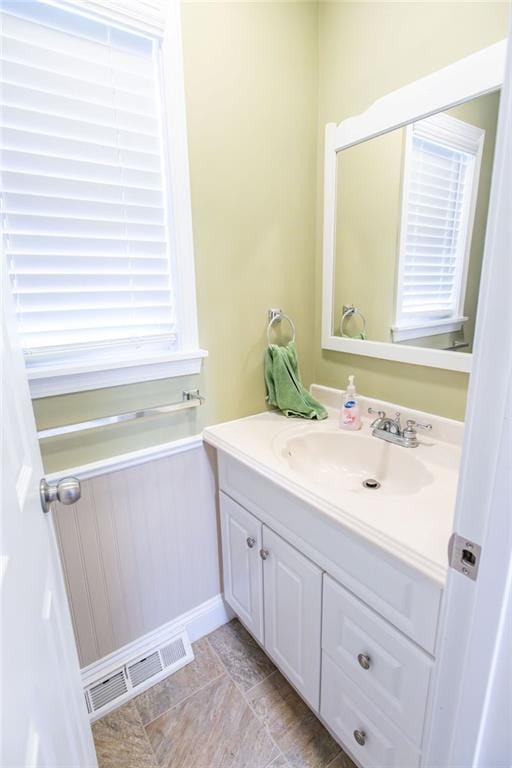 bathroom featuring vanity