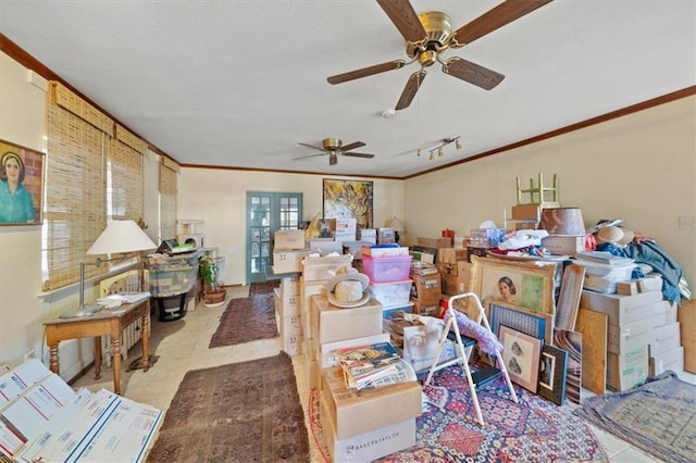 interior space featuring french doors