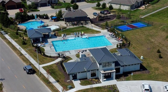 13465 W 174th Pl, Overland Park, KS 66221 - drone / aerial view of a pool