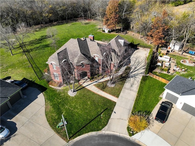 birds eye view of property