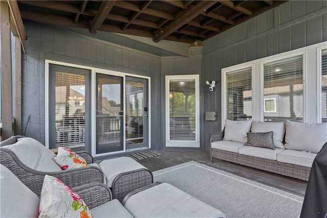 view of patio with an outdoor hangout area