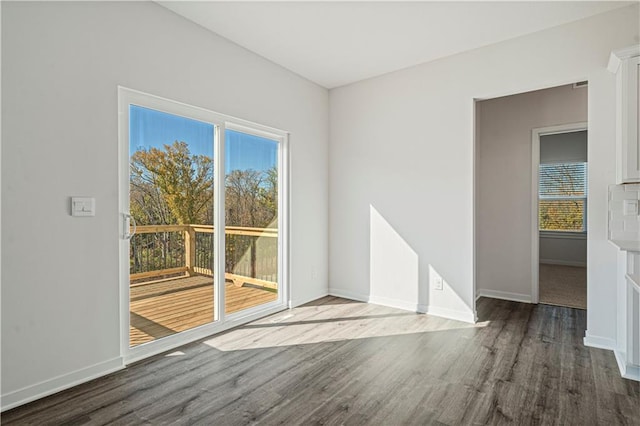 empty room featuring hardwood / wood-style floors