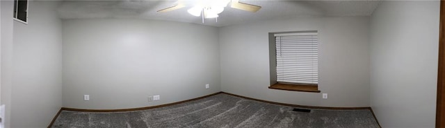 unfurnished room with ceiling fan