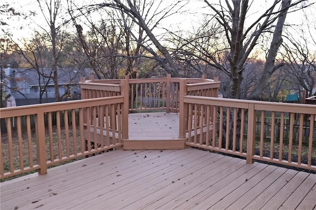 view of deck at dusk